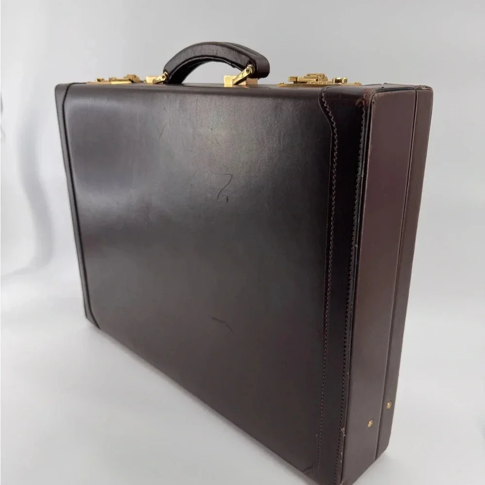 Mark Cross Vintage Leather Brown Briefcase